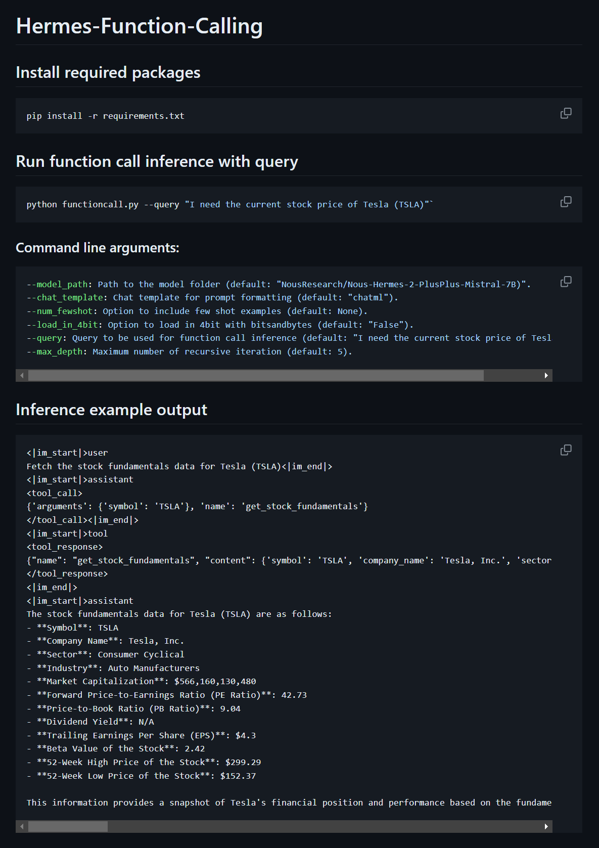 Function Calling Example